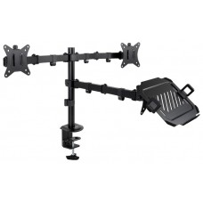 Tooq DB1202TN-B Soporte mesa 2 pantallas+ portatil