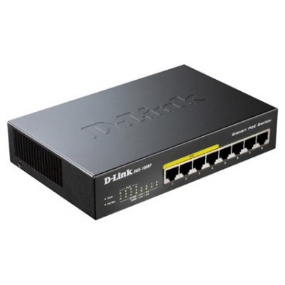 SWITCH D-LINK  8P DGS-1008P/E 10/100/1000 4P PoE SOHO