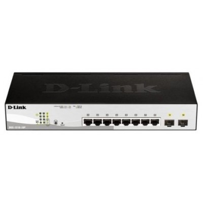 SWITCH D-LINK 10P DGS-1210-10P/E 8P 10/100/1000 PoE