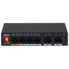 (DH-PFS3006-4ET-60-V2) DAHUA SWITCH POE 2.0 L2 4 PUERTOS + 2 UPLINK (Espera 4 dias)