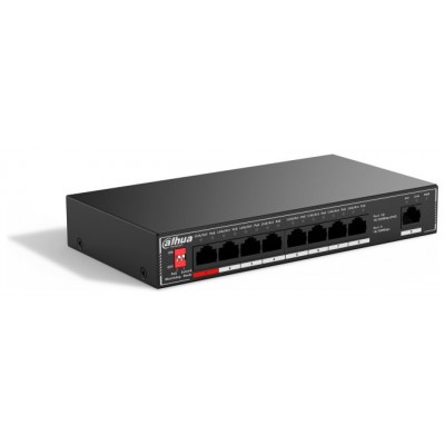 SWITCH IT DAHUA DH-SF1009P 9-PORT UNMANAGED DESKTOP SWITCH WITH 8-PORT POE