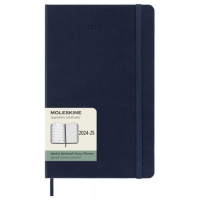 AGENDA 18 MESES 2024-2025 SEMANAL L (13 X 21 CM) AZUL ZAFIRO TAPA DURA MOLESKINE DHB2018WN3Y25 (Espera 4 dias)