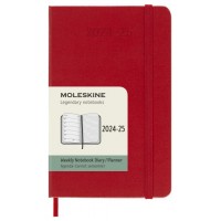 AGENDA 18 MESES 2024-2025 SEMANAL P (9 X 14 CM) ROJO ESCARLATA TAPA DURA MOLESKINE DHF218WN2Y25 (Espera 4 dias)