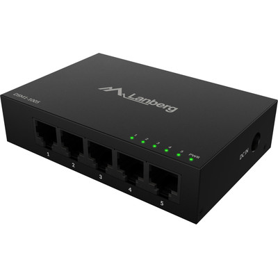 SWITCH LANBERG 5 PTOS 1GB/S GIGABIT ETHERNET DESKTOP 12V SIN GESTION SWITCH LANBERG 5 PTOS 1GB/S GIGABIT ETHERNET DESKTOP 12V SIN GESTION