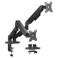AISENS - SOPORTE DE MESA ECO CONTRAPESO GIRATORIO E INCLINABLE PARA MONITOR/TV 9KG (3 PIVOTES, 2 BRAZOS) DE 17-32, NEGRO