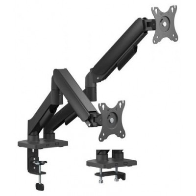 AISENS - SOPORTE DE MESA ECO CONTRAPESO GIRATORIO E INCLINABLE PARA MONITOR/TV 9KG (3 PIVOTES, 2 BRAZOS) DE 17-32, NEGRO