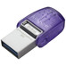 Kingston Technology DataTraveler microDuo 3C unidad flash USB 64 GB USB Type-A / USB Type-C 3.2 Gen 1 (3.1 Gen 1) P&uacute;rpura, Acero inoxidable (Espera 4 dias)