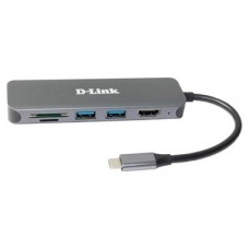 ADAPTADOR RED D-LINK USB-C 6 EN 1 USB-C 2*USB3 HDMI