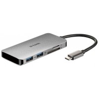 HUB USB-C D-LINK 6 EN 1 (LECTOR SD MICROSD HDMI