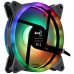 VENTILADOR INT. AEROCOOL DUO ARGB 140mm ANILLO LED