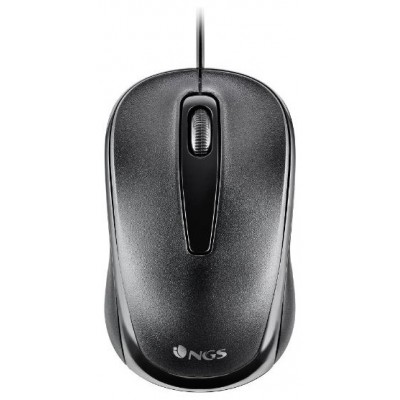 Mouse Ngs Easy Delta Black Optico Con Cable