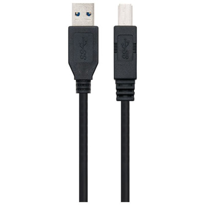Ewent EW-100103-020-N-P cable USB 1,8 m USB 3.2 Gen 1 (3.1 Gen 1) USB A USB B Negro (Espera 4 dias)