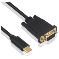 CABLE ADAPTADOR GRA?FICO USB TIPO C A VGA, LONGITUD DE 1,8 METROS.