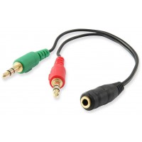 Ewent EC1642 cable de audio 0,15 m 3,5mm 2 x 3.5mm Negro, Verde, Rojo (Espera 4 dias)