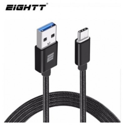 Eightt - Cable USB 3.0 a Type C - 1.0m - Trenzado Eightt - Cable USB 3.0 a Type C - 1.0m - Trenzado