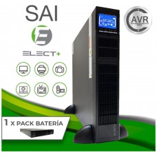 SAI Rack Protect Online 6000VA EL0007 + 1 Pack Baterías 12V/7Ah 16pcs Elect + (Espera 2 dias)