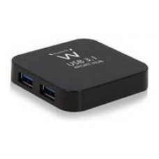 Ewent EW1134 hub de interfaz USB 3.2 Gen 2 (3.1 Gen 2) Type-A 5000 Mbit/s Negro (Espera 4 dias)