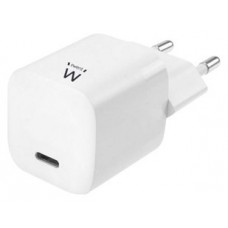 CARGADOR EWENT NANO USB-C AC PD 1 PUERTO (33 W) BLANCO