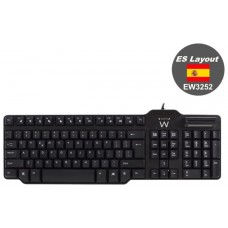 Ewent EW3252 teclado USB QWERTY Español Negro (Espera 4 dias)