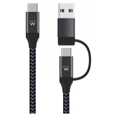 Ewent EW9918 cable USB 1 m USB 3.2 Gen 1 (3.1 Gen 1) USB C Negro (Espera 4 dias)