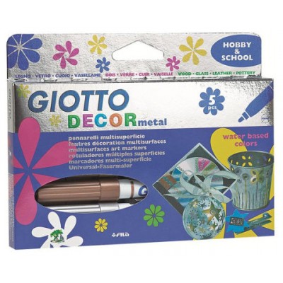 ESTUCHE 5 ROTULADORES DECOR METALLIC GIOTTO F45290000 (Espera 4 dias)