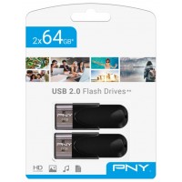 USB 2.0 PNY TWIN PACK 2x64GB ATTACHE 4 NEGRO USB 2.0 PNY TWIN PACK 2x64GB ATTACHE 4 NEGRO