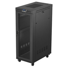 ARMARIO LANBERG RACK 19" 32U 600X1000 FLAT PACK PUERTA PERFORADA DISPLAY LCD BK