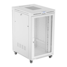 ARMARIO LANBERG RACK 19" 27U 800X1000 FLAT PACK GRIS PUERTA PERFORADA CON LCD