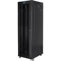ARMARIO LANBERG RACK 19" 42U 800X800 FLAT PACK NEGRO PUERTA CRISTAL CON LCD