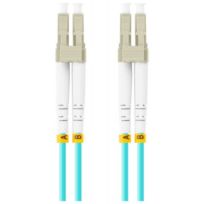 LATIGUILLO FIBRA OPTICA LC - UPC LANBERG 5M MULTI DUPLEX OM3 50 - 125 LSZH AZUL· (Espera 4 dias)