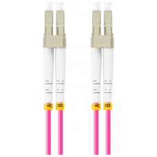 CABLE DE FIBRAOPTICA LANBERG 1M MULTI LC/UPC-LC/UPC DUPLEX OM4 50/125 LSZH VIOL