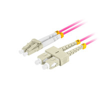 CABLE DE FIBRA OPTICA LANBERG 1M MULTI LC/UPC-SC/UPC DUPLEX LSZH OM4 50/125 3.0 CABLE DE FIBRA OPTICA LANBERG 1M MULTI LC/UPC-SC/UPC DUPLEX LSZH OM4 50/125 3.0