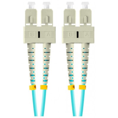 CABLE DE FIBRAOPTICA LANBERG 1M MULT SC/UPC-SC/UPC DUPLEX OM3 50/125 LSZH AZUL