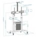 TooQ “NARNIA” Soporte de Suelo con Armario Multiusos + Accesorios Rack para Pantallas 60"- 100", Negro (Espera 4 dias)