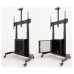 TooQ “NARNIA” Soporte de Suelo con Armario Multiusos + Accesorios Rack para Pantallas 60"- 100", Negro (Espera 4 dias)