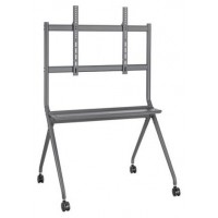 SOPORTE SUELO RUEDA BANDEJA PANTALLA 120KG 50-86 NEGRO