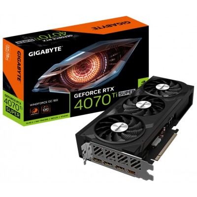 TARJETA GRAFICA GIGABYTE RTX 4070 TI SUPER WINDFORCE OC 16GB