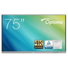 Optoma 5751RK pizarra y accesorios interactivos 190,5 cm (75") 3840 x 2160 Pixeles Pantalla táctil Negro, Gris (Espera 4 dias)