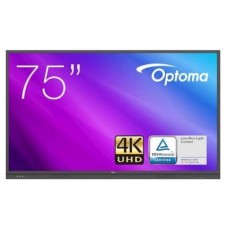 Optoma 3751RK pizarra y accesorios interactivos 190,5 cm (75") 3840 x 2160 Pixeles Pantalla táctil Negro (Espera 4 dias)