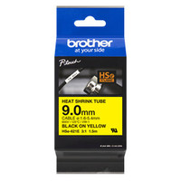 BROTHER Cinta tubo termorretractil. Texto negro sobre fondo amarillo. PTE300, PTE550W, PTP750W, PTP9 BROTHER Cinta tubo termorretractil. Texto negro sobre fondo amarillo. PTE300, PTE550W, PTP750W, PTP9