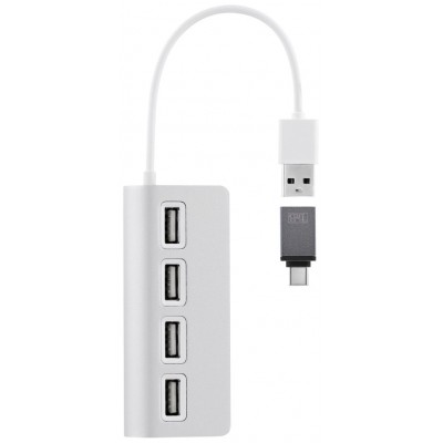 Hub 4 ports USB 2.0 self-powered.Compatible PC / MAC -