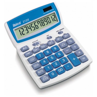 CALCULADORA DE SOBREMESA DE 12 DIGITOS MODELO 212X SOLAR / PILA IBICO IB410086 (Espera 4 dias)