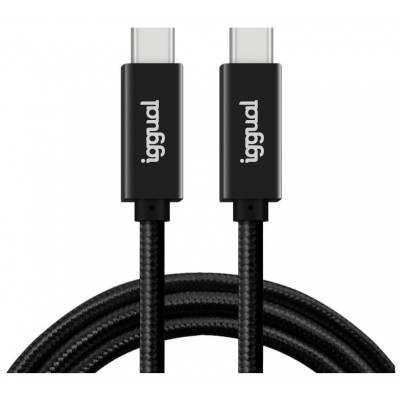 iggual Cable USB-C 3.2 Gen2x2 100W 5A 4K 1m nylon iggual Cable USB-C 3.2 Gen2x2 100W 5A 4K 1m nylon