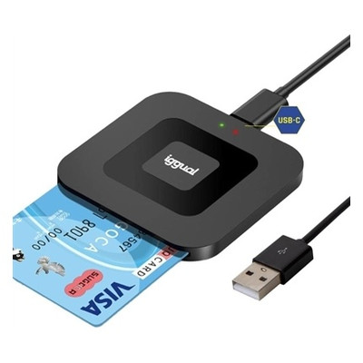iggual Lector DNI SIP tarjetas ID USB-A / tipo C iggual Lector DNI SIP tarjetas ID USB-A / tipo C