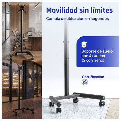 iggual SRTV55 Soporte TV suelo ruedas 13"-55" 20kg iggual SRTV55 Soporte TV suelo ruedas 13"-55" 20kg