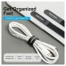 TIRA ORGANIZADORA CABLES FLEXIBLE 0.18 M NEGRO VENTION (Espera 4 dias)