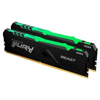 DDR4 KINGSTON 2X16GB 3600 RGB FURY BEAST NEGRO