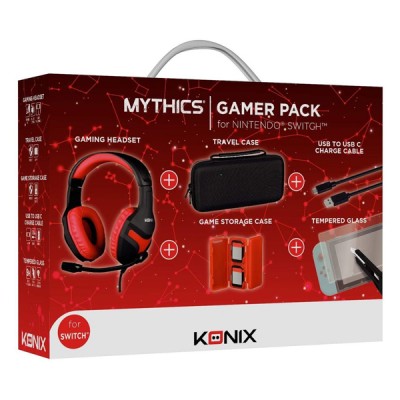 PACK GAMER KONIX SWITCH HEADSET GAMING + FUNDA + CAJA