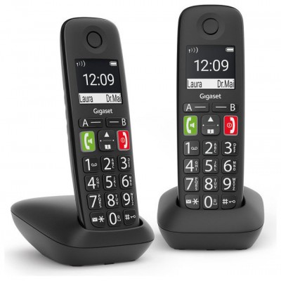 Gigaset E290 Inalámbrico DECT Duo Negro