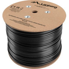 BOBINA CABLE DE RED LANBERG EXTERIOR SFTP RJ45 CAT.6A SOLIDO CU 305M NEGRO FLUKE PASSED BOBINA CABLE DE RED LANBERG EXTERIOR SFTP RJ45 CAT.6A SOLIDO CU 305M NEGRO FLUKE PASSED